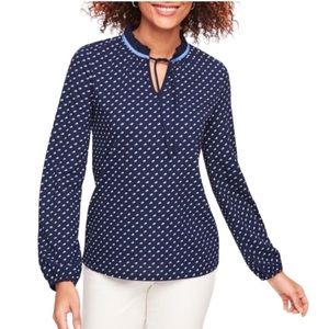 NWT Talbots Blouse with Ruffled Collar